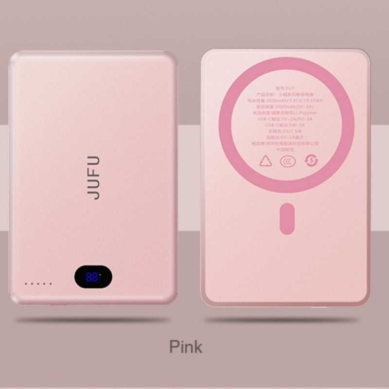 Magnetic Wireless Power Bank (Pink)