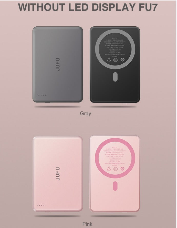Magnetic Wireless Power Bank (Pink)