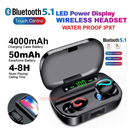 Mini Wireless Earbuds, Bluetooth 5.1 TWS with Charging Case, IPX7 Waterproof