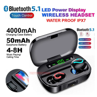 Mini Wireless Earbuds, Bluetooth 5.1 TWS with Charging Case, IPX7 Waterproof