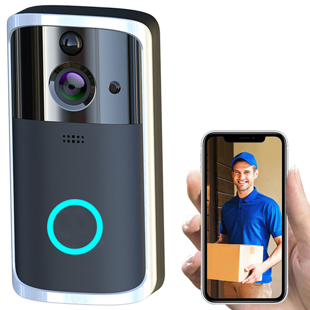 Compact WiFi Video Doorbell Camera (Black,Silver)