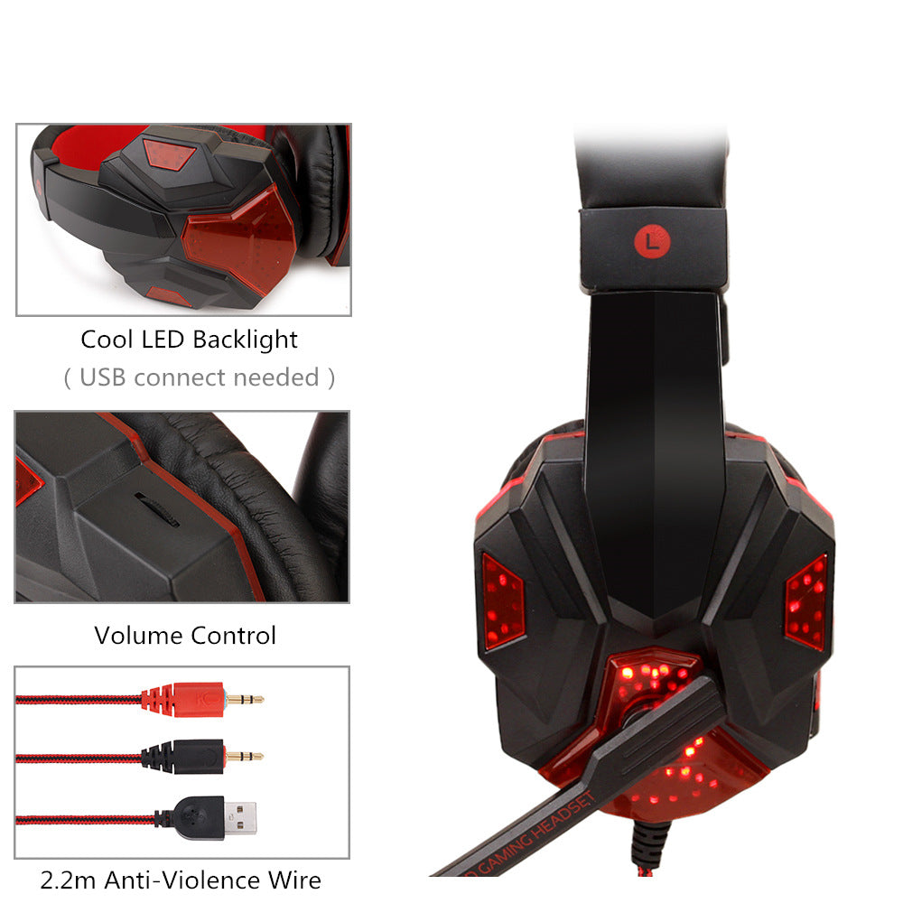 Wired RGB Gaming Headset with Mic (3.5mm + USB) - view 2
