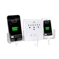 Classic Combo Wall Adapter with 3 AC Outlets, Surge Protection & USB
