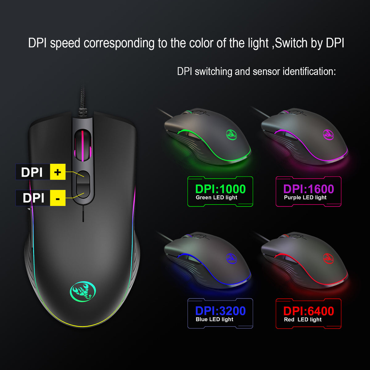 Glowing Gaming Mouse Wired