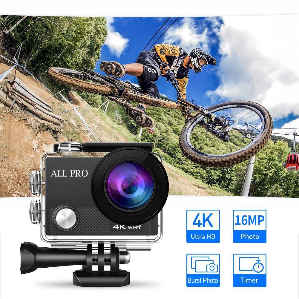 4K Waterproof UHD WiFi Action Camera with RF Remote