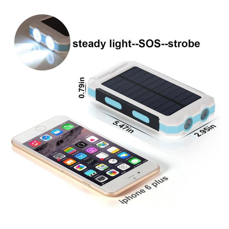 Jumbo Capacity 20,000 MAh Waterproof Solar Power Bank