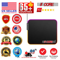 RGB Gaming Mouse Pad, 12 Light Modes (11.8 x 9.8 in)