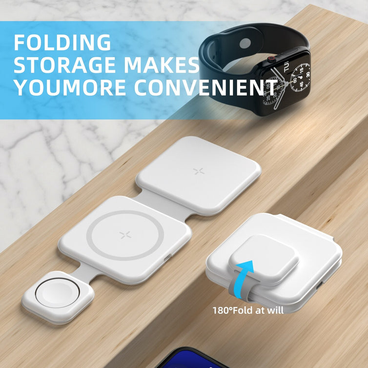 3 in 1 Magnetic Foldable Wireless Charger Charging Station
