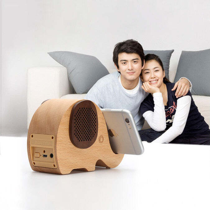 WOODSY GOODSY 2 IN 1 Bluetooth Speaker and Cell Phone Stand