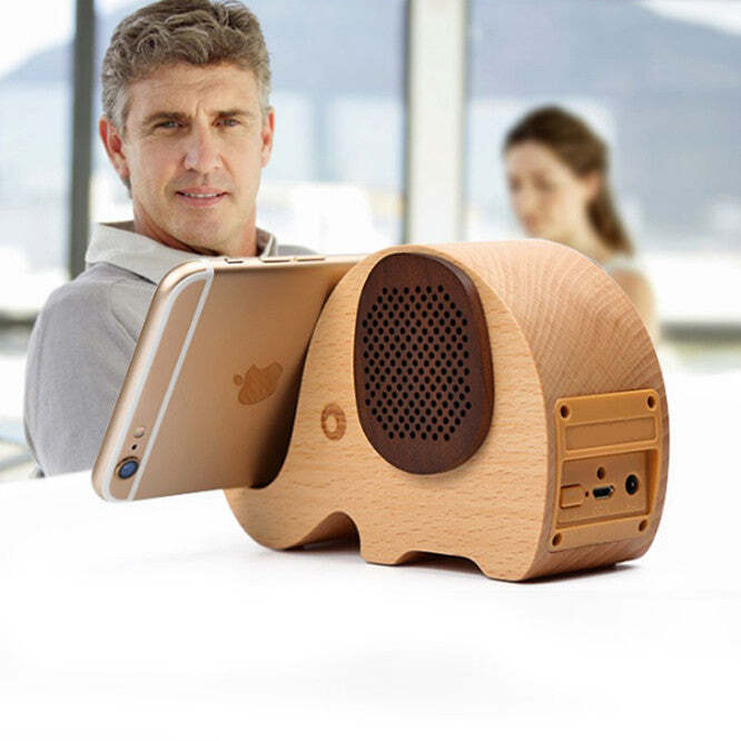 WOODSY GOODSY 2 IN 1 Bluetooth Speaker and Cell Phone Stand
