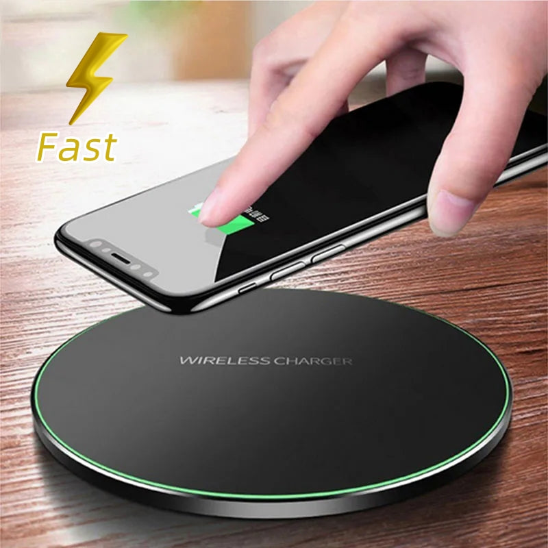 Wireless Charger for I-Phone Fast Charging Pad for Sam-sung High Speed