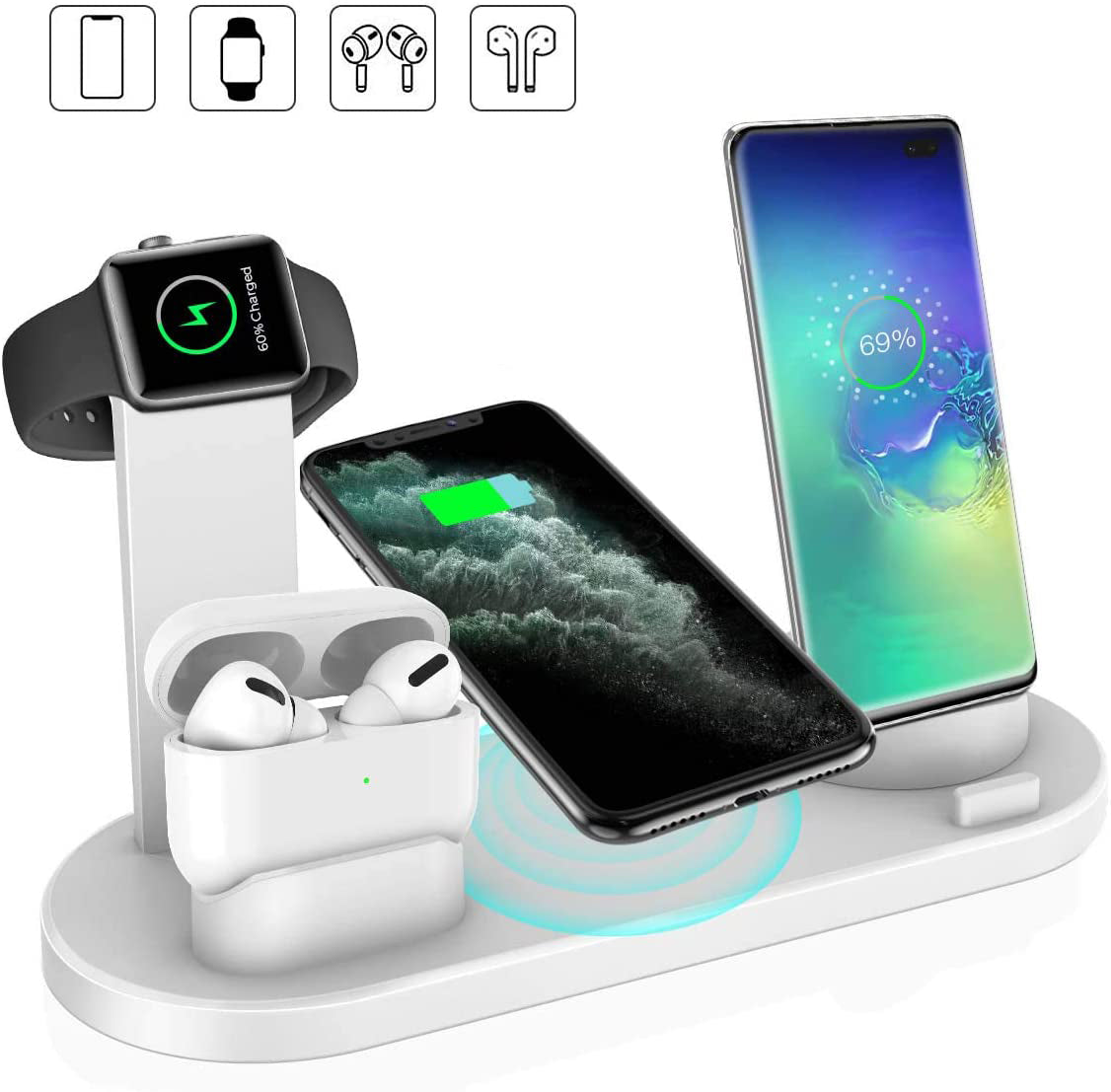 Wireless Charger 4 in 1 Charging Station for AppleIWatch Series 8 7