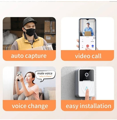 Wireless Security WiFi Smart Doorbell Intercom Video Camera Bell