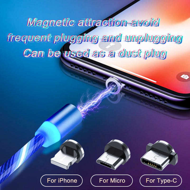 Magnetic Charging Cable Streamer Fast Lighting Micro USB LED Magnet