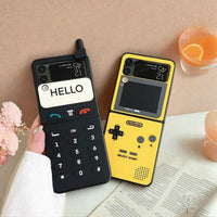 3D Antenna Game Boy Phone Case for Samsung Galaxy Z Flip 3 4 5 6