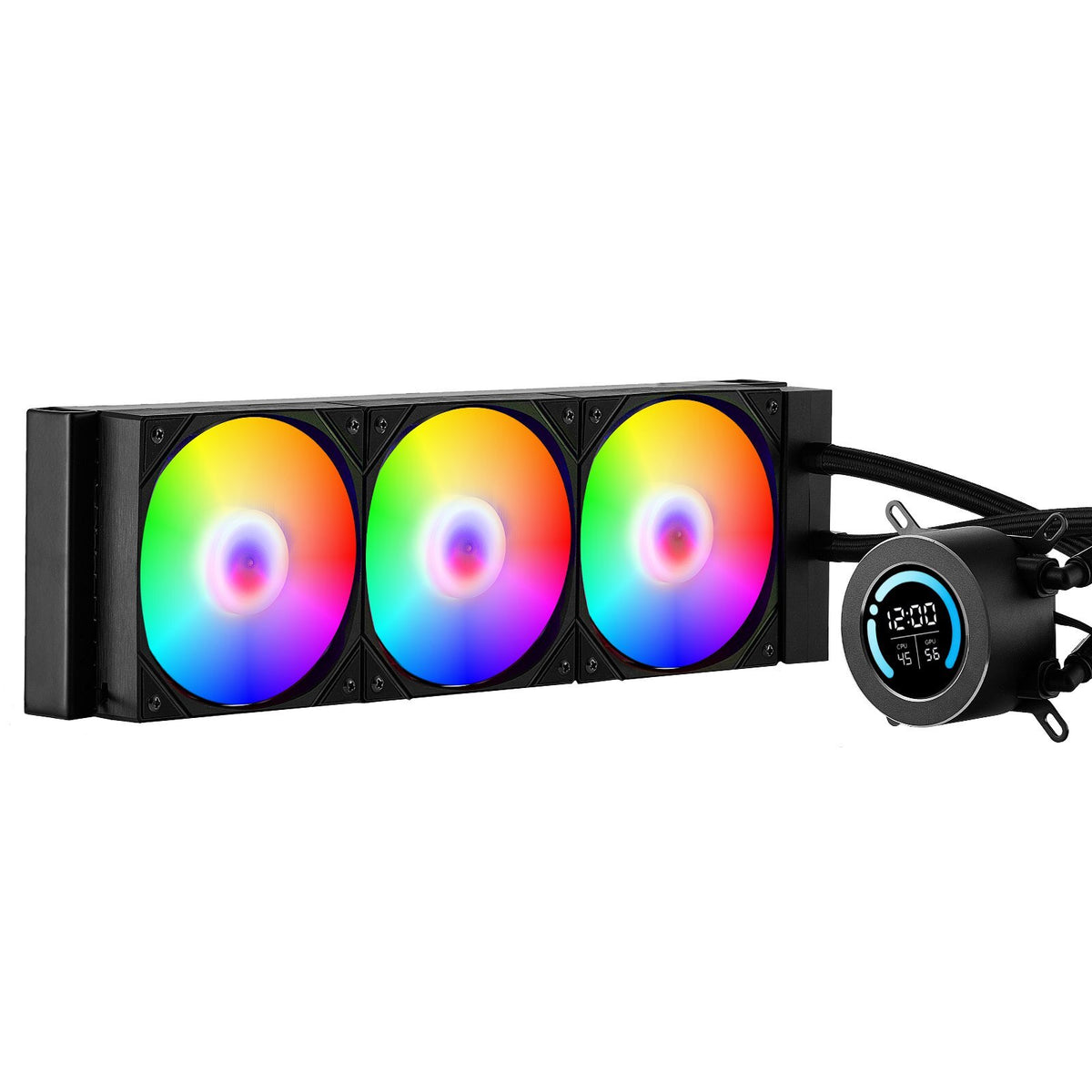 CPU Liquid Cooler, AIO Water, 3 X 120mm PWN Fans & Pump