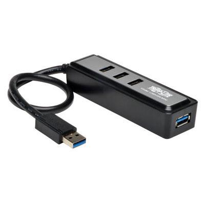 4Pt USB 3.0 SS Mini Hub W Cbl