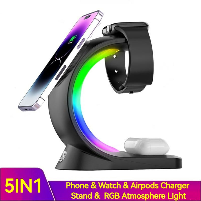 4 in 1 Magnetic Wireless Charger Fast Charging for Smart Phone