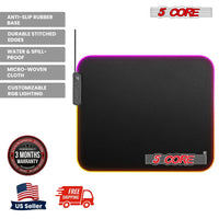 RGB Gaming Mouse Pad, 12 Light Modes (11.8 x 9.8 in)