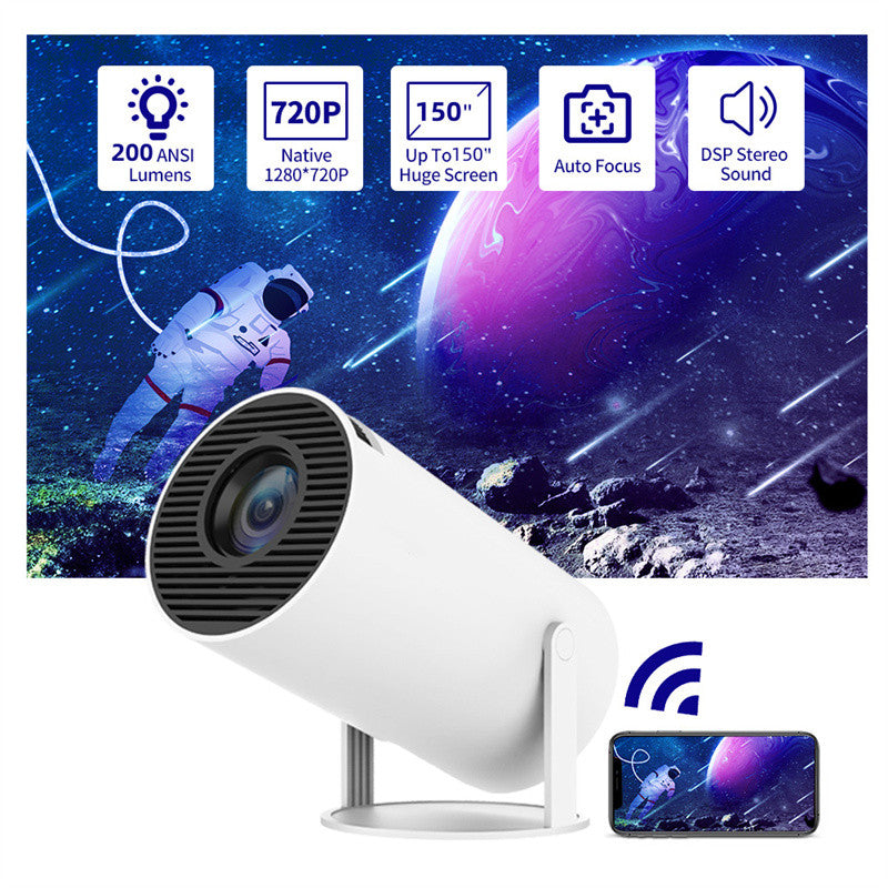 Portable Projector Small Straight for Home Use 180 Degrees Projection